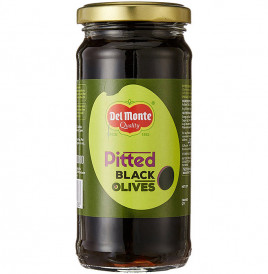 Del Monte Pitted Black Olives  Glass Jar  235 grams